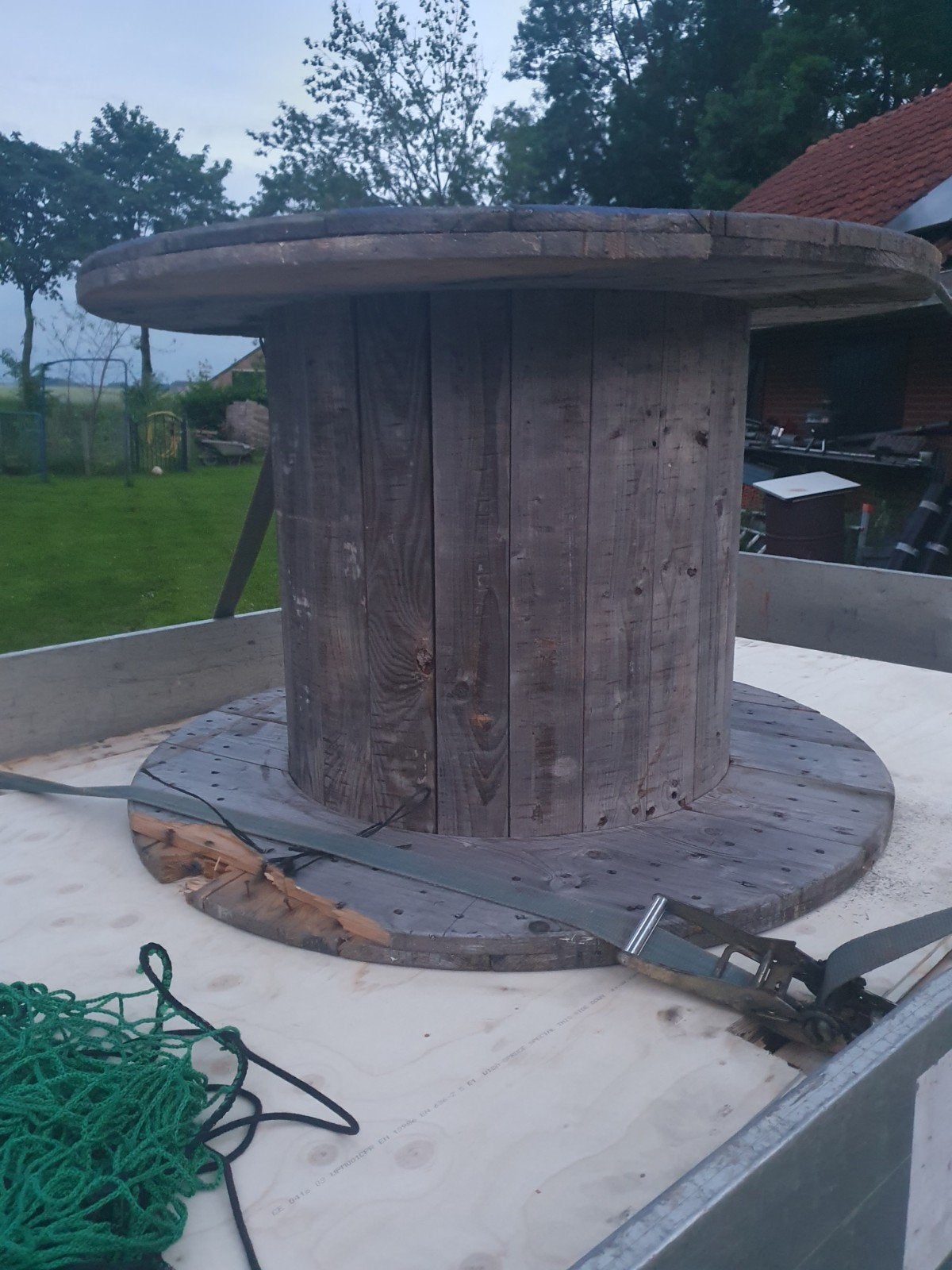 Houten kabel haspel doorsnee 1 m15, Ophalen of Verzenden, Gebruikt