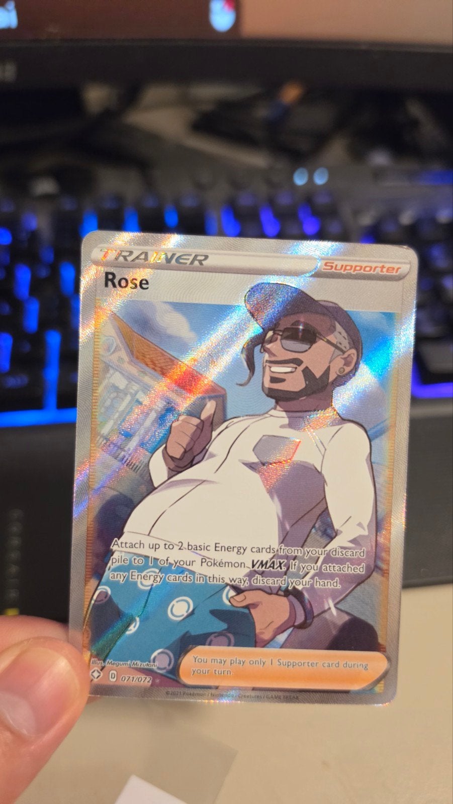 Rose Full Art Trainer Kaart (071/072) - Shining Fates, Ophalen of Verzenden, Zo goed als nieuw, Losse kaart, Foil