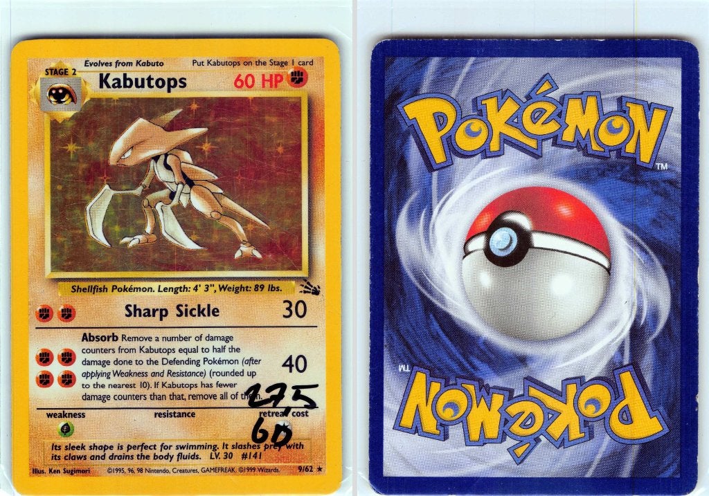 Pokémon kaart te koop: Kabutops (FO 9), Verzenden, Zo goed als nieuw