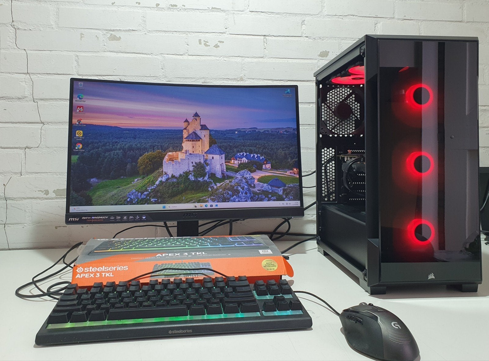 Game PC + 144Hz Monitor R5 3600 RTX 2060 16GB RAM 512GB SSD, Computers en Software, Desktop Pc's, Met monitor, ., Refurbished