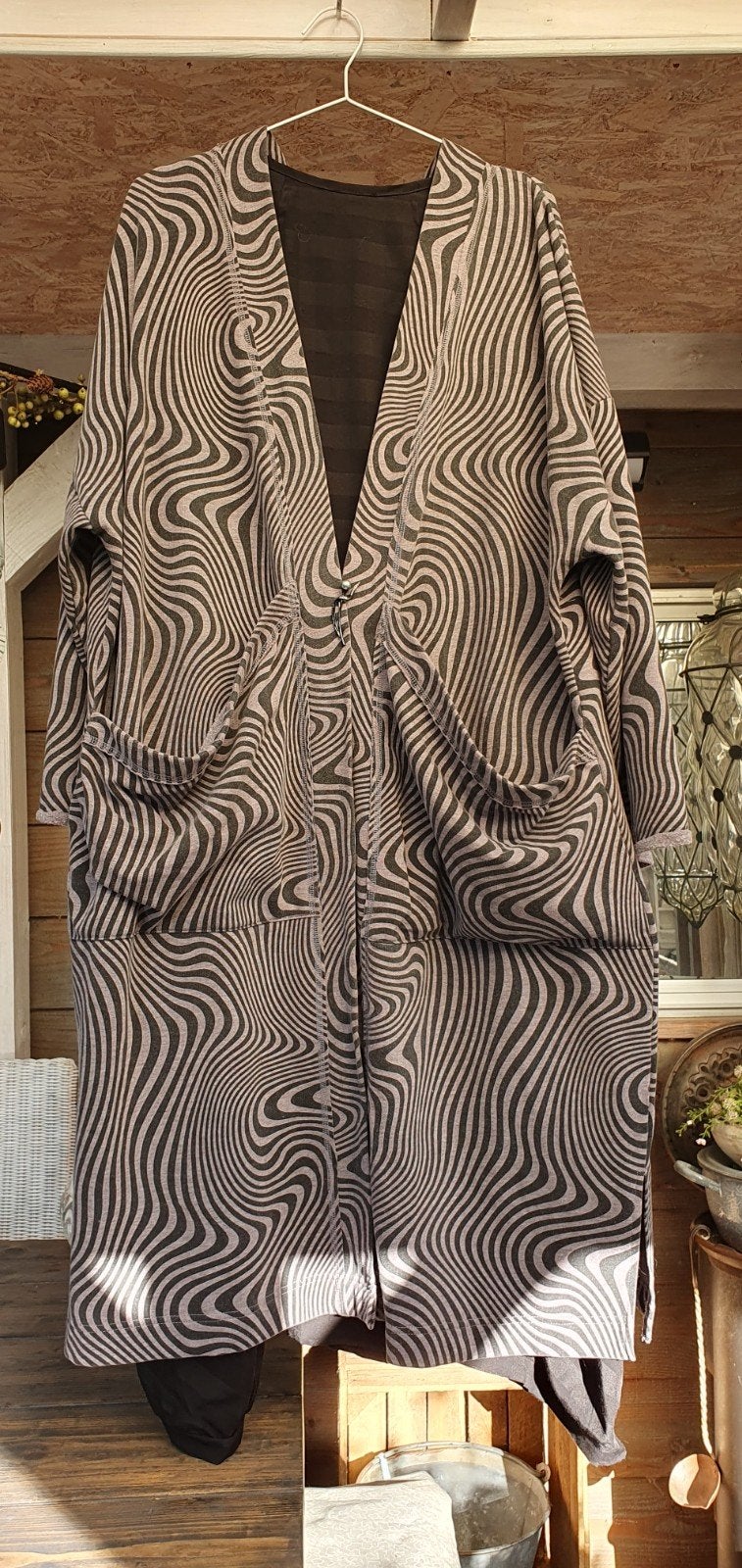 Ulla Popken vest met abstracte print, Maat 46/48 (XL) of groter, Ulla Popken, Ophalen of Verzenden, Zo goed als nieuw