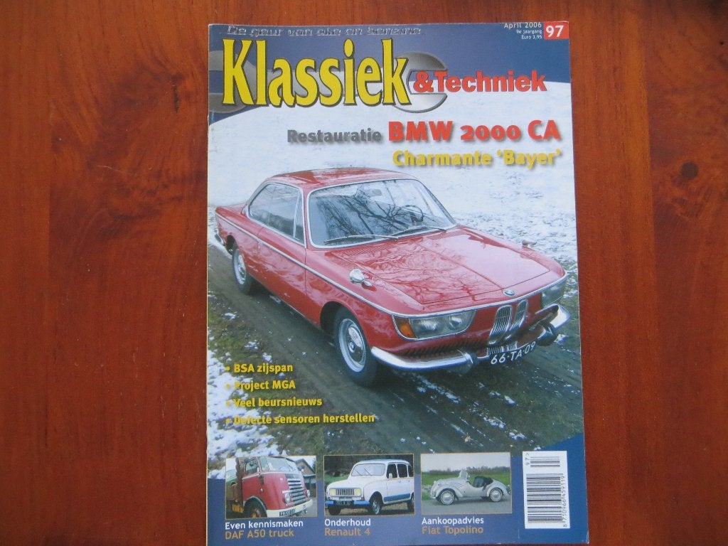 Klassiek & Techniek 97 BMW 2000 CA, DAF A50, Fiat Topolino, Ophalen of Verzenden, Nieuw, BMW