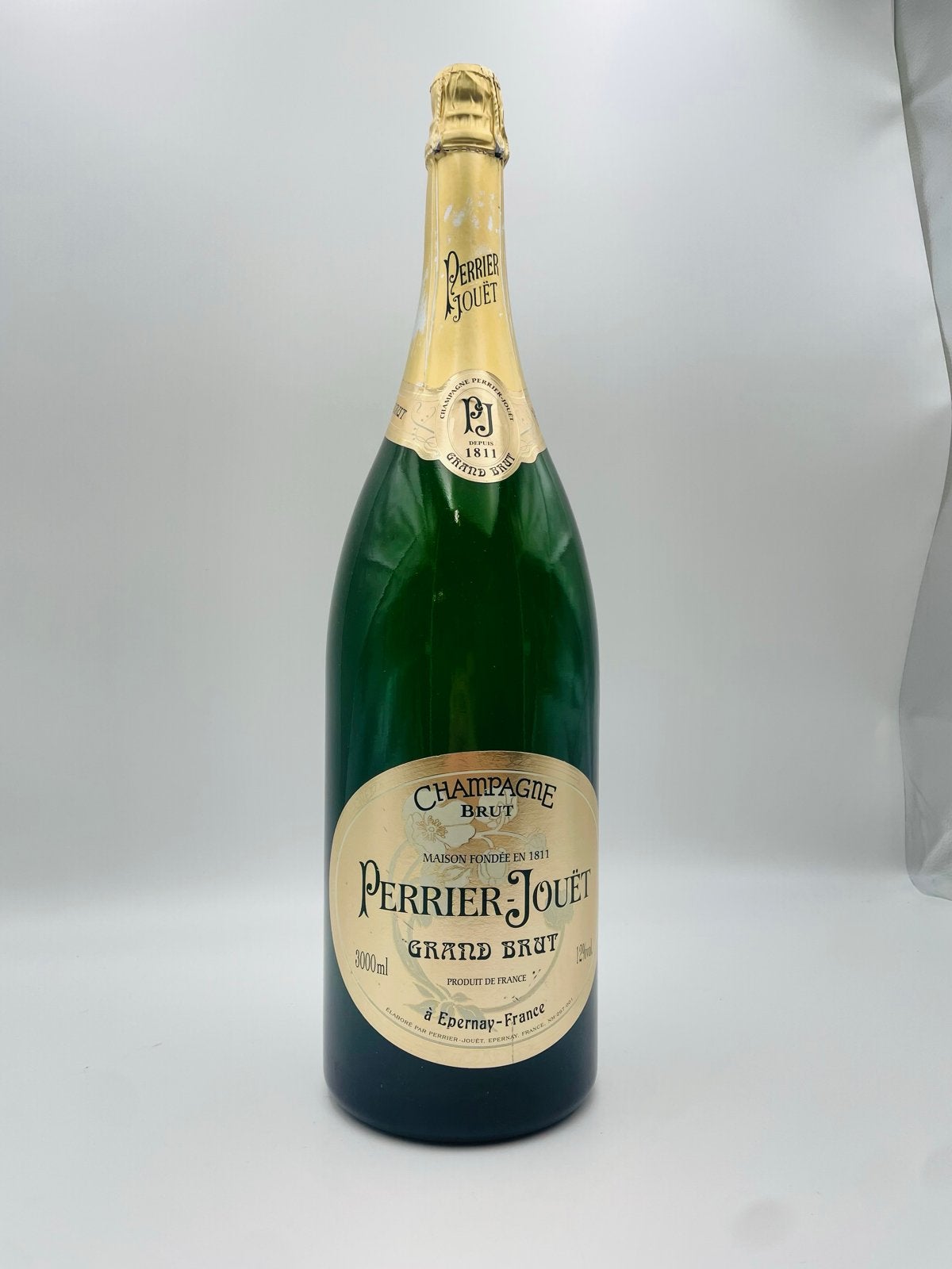 Lege Perrier Jouët 3,0L fles (Jeroboam), Verzamelen, Wijnen, Ophalen of Verzenden, Gebruikt, Frankrijk, Champagne