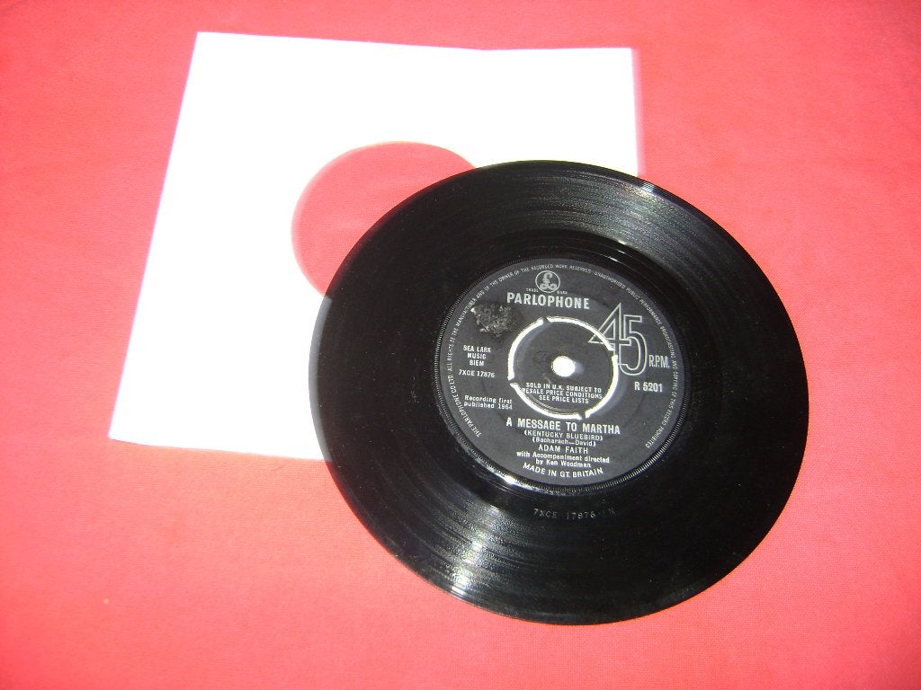 ADAM FAITH - A MESSAGE TO MARTHA, Originele persing, 7 inch, Ophalen of Verzenden, Zo goed als nieuw