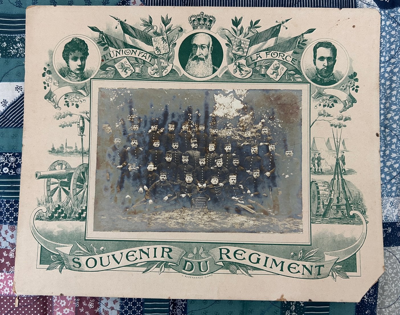 Oude foto Souvenir du Regiment - Voor 1940, Gebruikt, Foto, Ophalen of Verzenden, Voor 1940