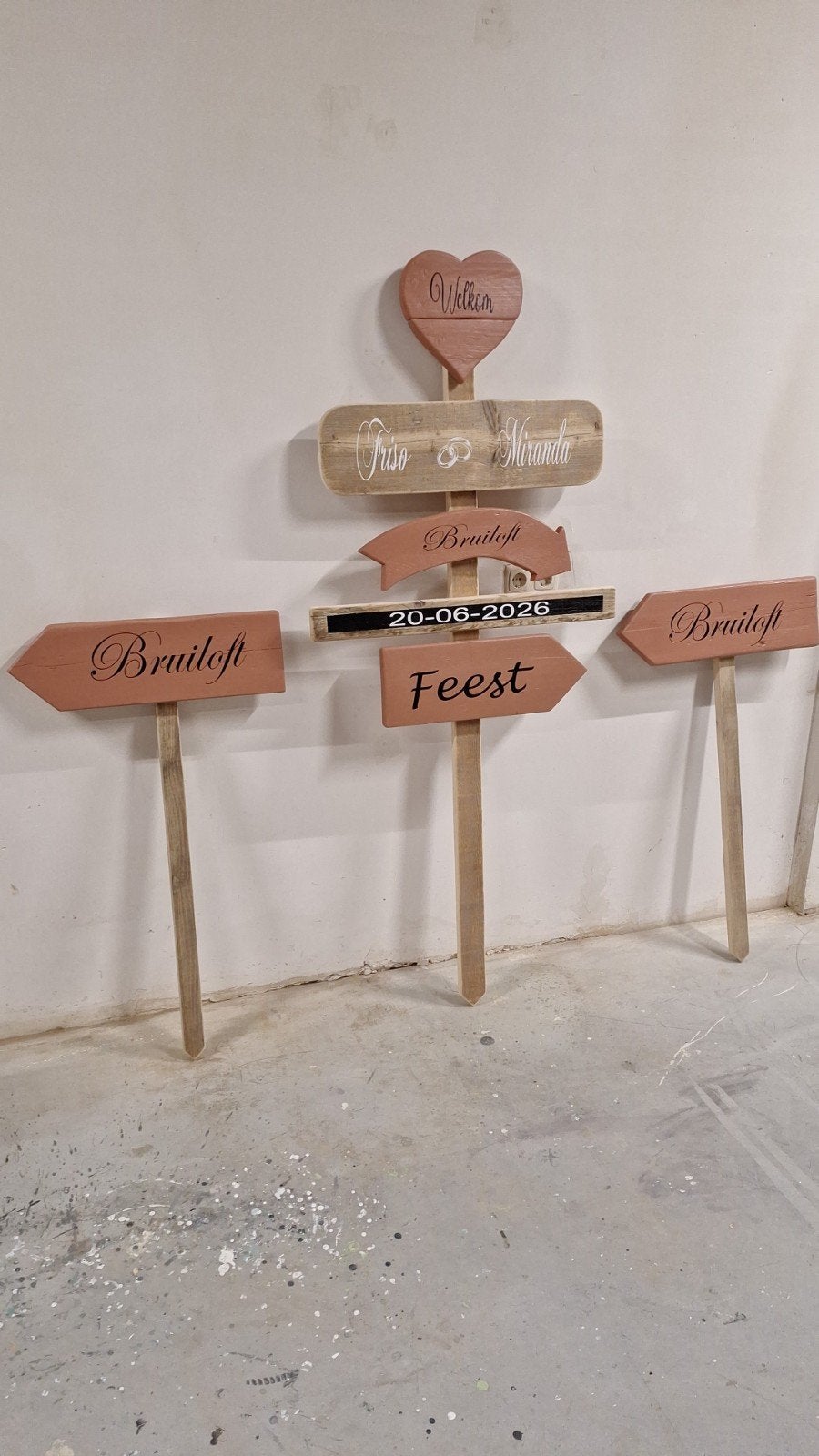Wegwijzers bruiloft Huwelijk Trouwen verloving feestjes, Ophalen of Verzenden, Nieuw