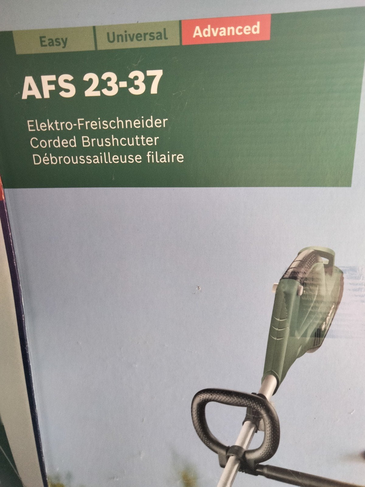 Bosch AFS 23-37 Elektrische Bosmaaier/Trimmer, Tuin en Terras, Cirkelmaaier, Elektrische grasmaaier, Ophalen of Verzenden, Zo goed als nieuw