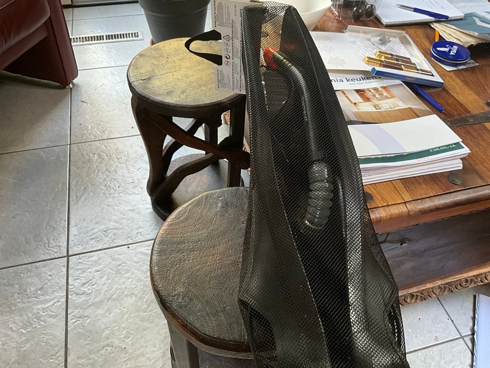 Nieuwe Duikersset met vliezen en snorkel, maat 41-45, Ophalen of Verzenden, Nieuw, Duikbril of Snorkel