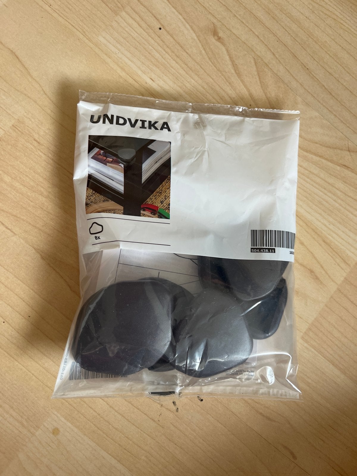 IKEA UNDVIKA - 8x Zwarte Meubelpoten/Viltglijders, Ophalen of Verzenden, Nieuw