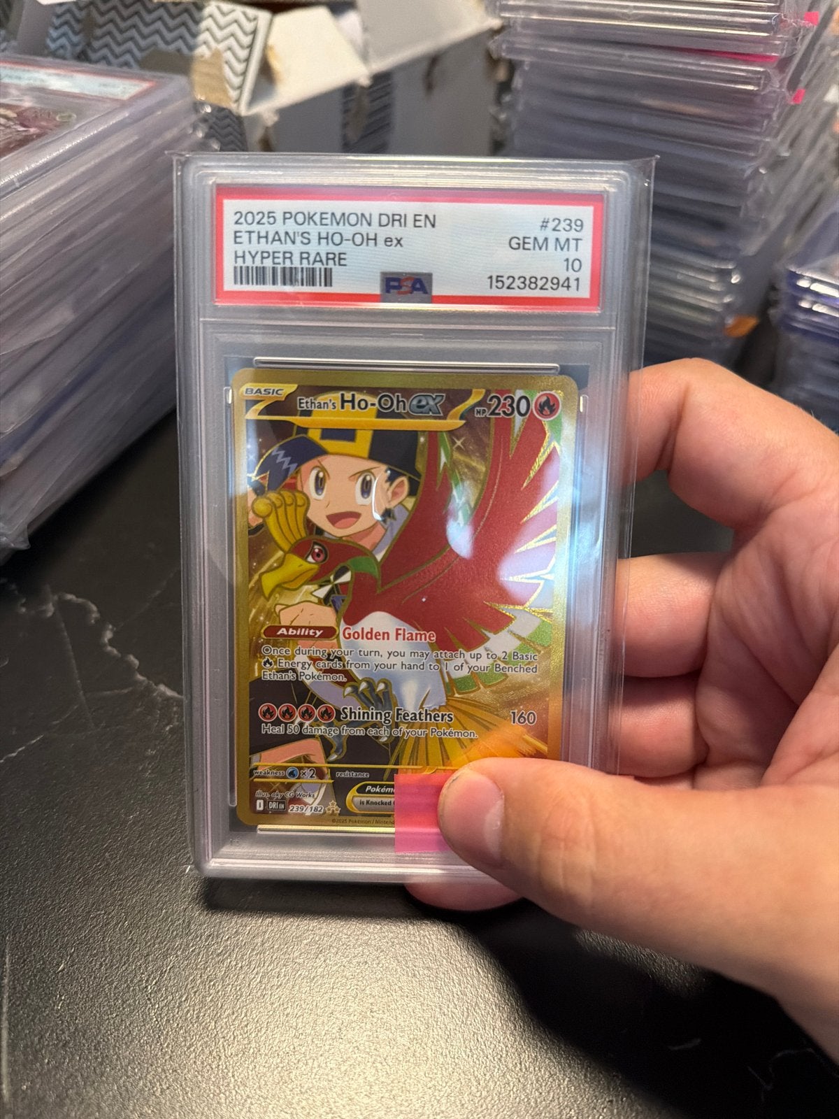 Pokémon Ethan's Ho-Oh ex Hyper Rare PSA 10 GEM MT, Ophalen of Verzenden, Nieuw, Losse kaart