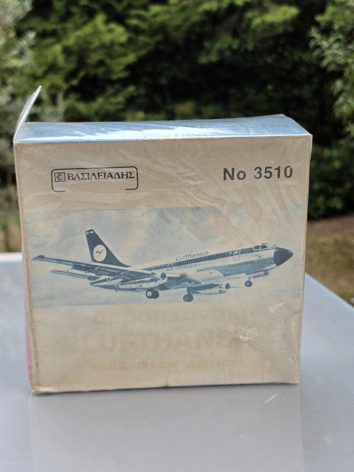 Oud speelgoed model vliegtuig Lufthansa KB KIBI Boeing, Ophalen of Verzenden, Gebruikt, Schaalmodel