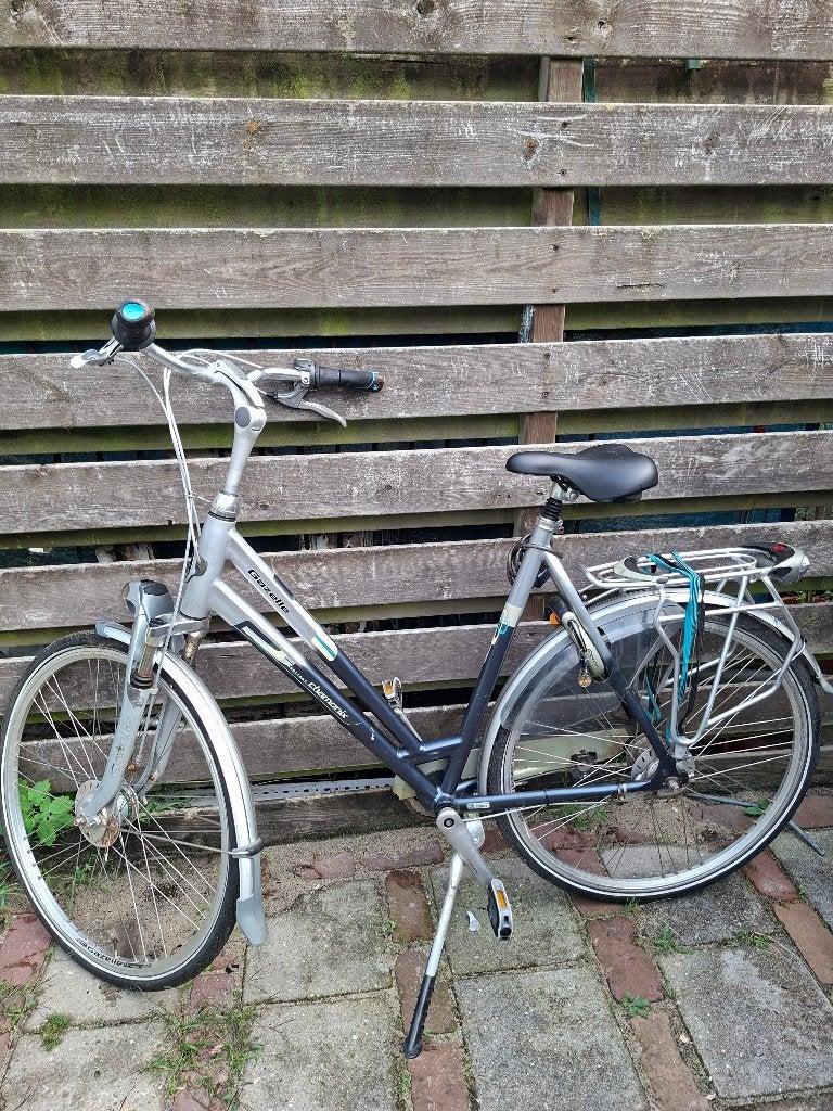 Dames fiets, Fietsen en Brommers, Ophalen, Gebruikt, Versnellingen, 56 cm of meer