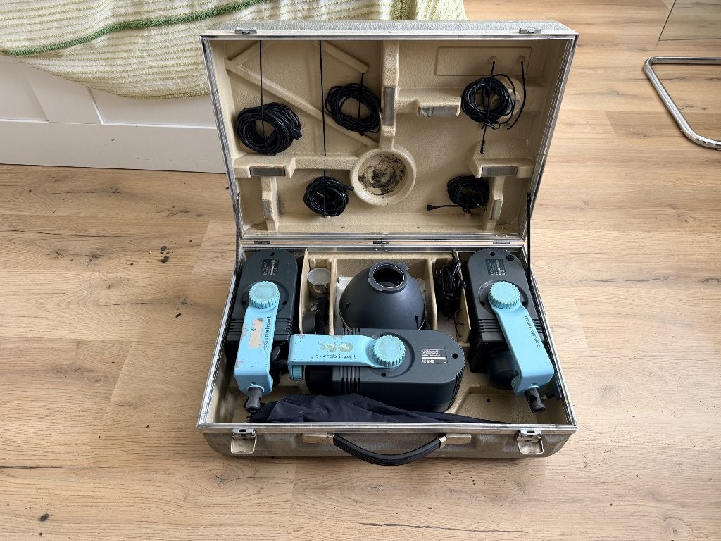 Antieke Broncolor Impact studioflitsset, Overige merken, Belichting, Ophalen, Gebruikt