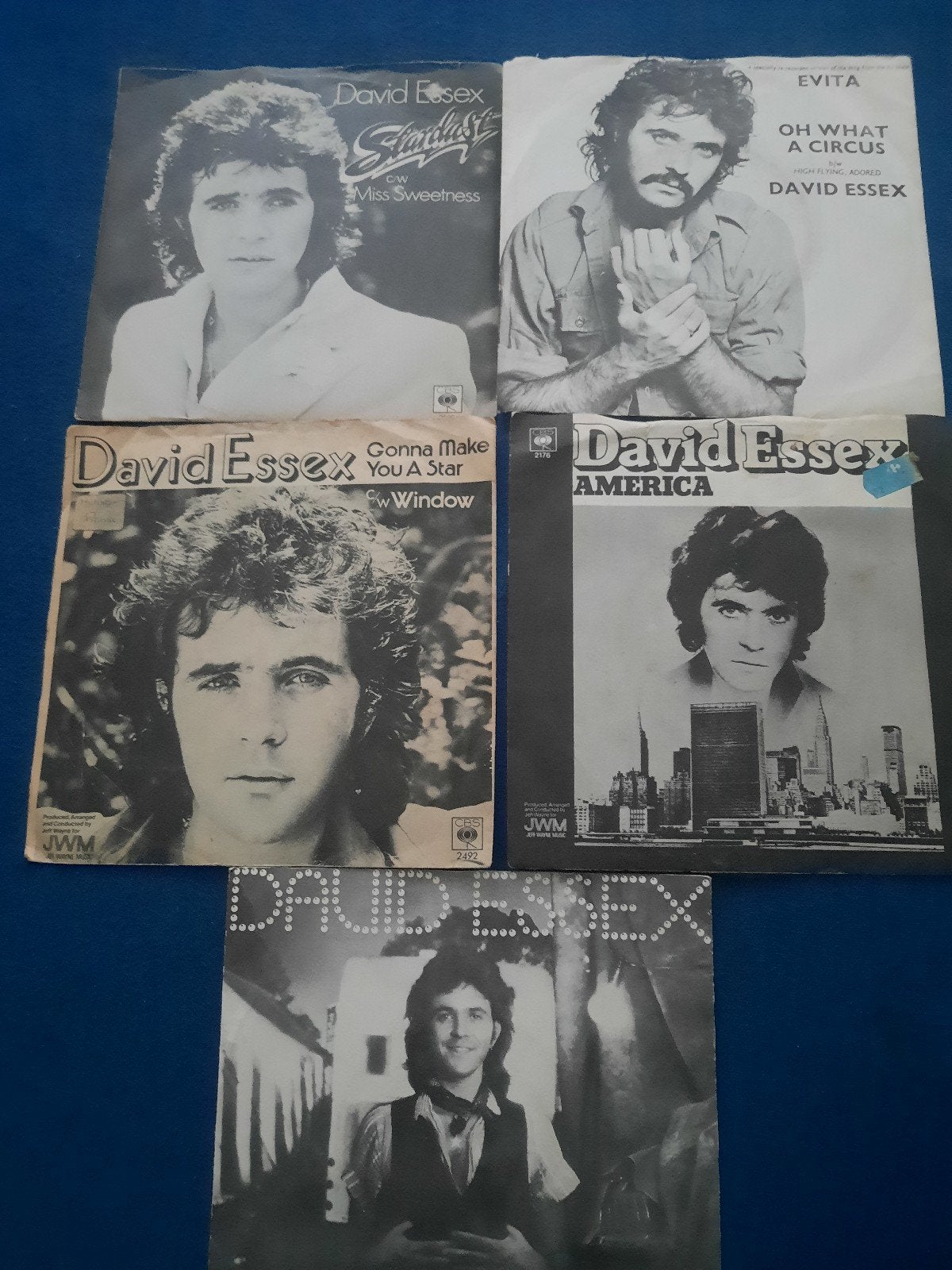 5x vinyl singels van David Essex, Ophalen of Verzenden, Zo goed als nieuw, Pop
