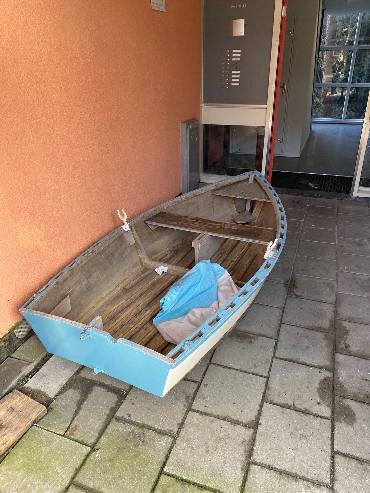 Houten roeiboot, Watersport en Boten, Ophalen, Gebruikt