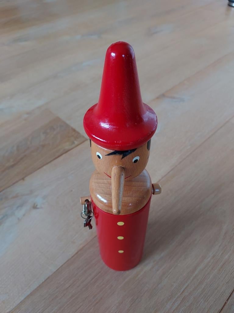 Leuke houten Pinokkio spaarpot - 29 cm, Verzamelen, Ophalen of Verzenden