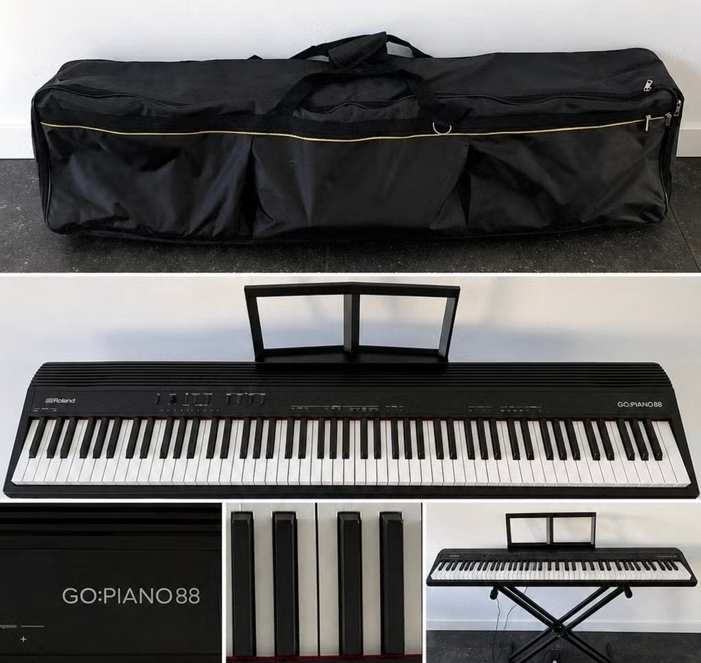 Roland GO 88 + standaard, pedaal en draagtas, Ophalen, Zwart, Digitaal, Zo goed als nieuw