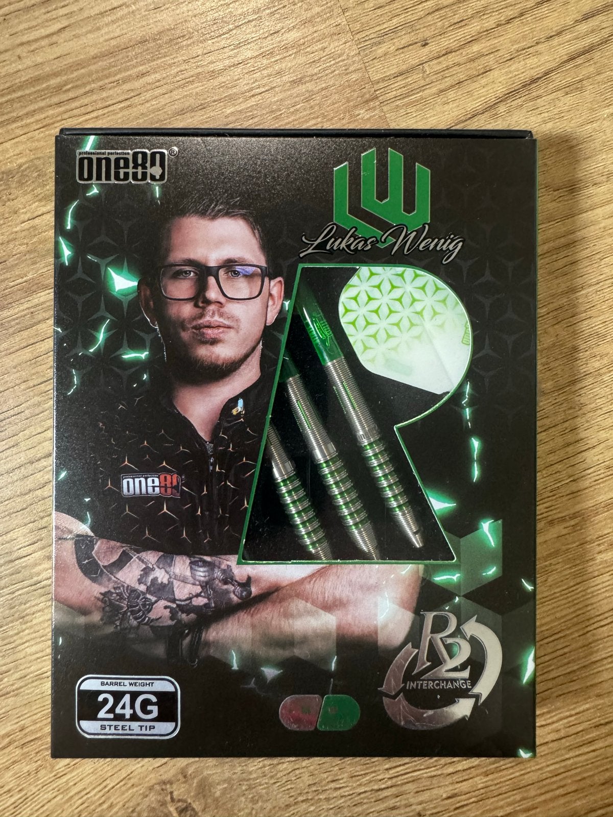Nieuwe One80 Lukas Wenig 24G Steel Tip Darts, Sport en Fitness, Darts, One80, ., Nieuw, Ophalen of Verzenden