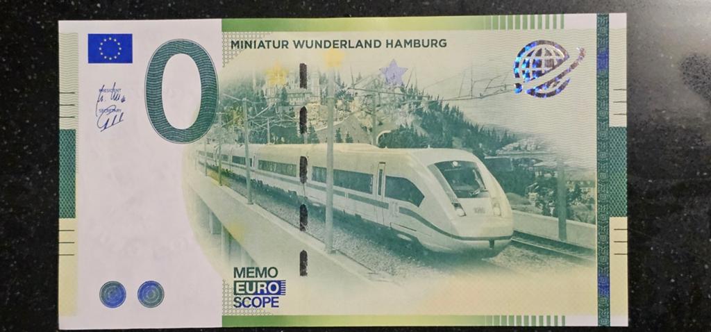 0 euro biljet Miniatur Wunderland Hamburg, Ophalen of Verzenden, Overige landen