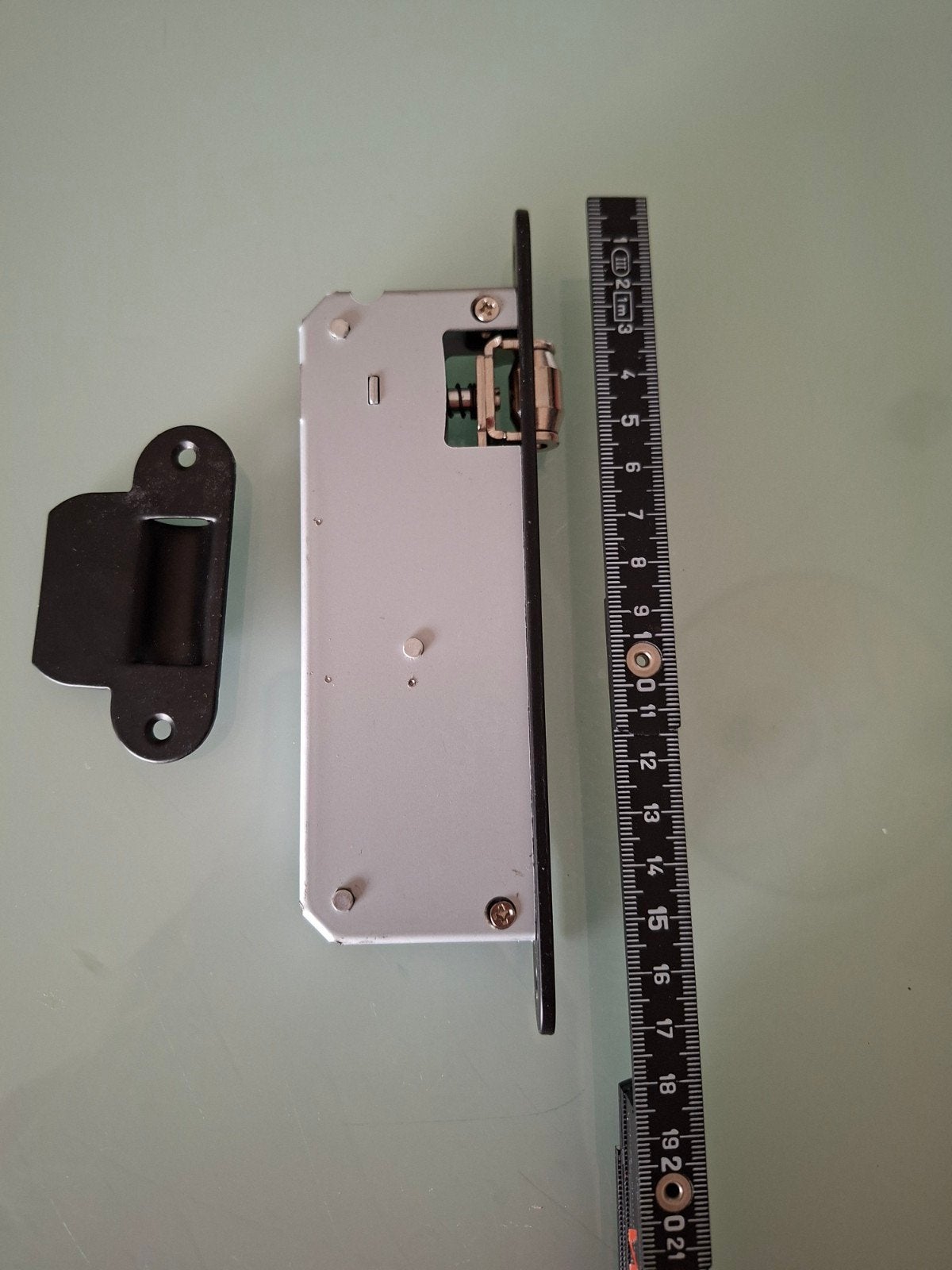 rol/ deurslot met sluitplaat zwart 17cm, Ophalen of Verzenden, Nieuw, Overige materialen, Slot