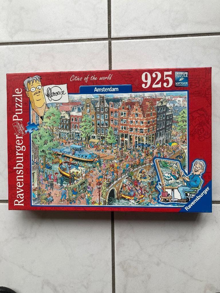 Ravensburger puzzel Amsterdam, Cities Fleroux 925 stukjes, Ophalen of Verzenden, 500 t/m 1500 stukjes, Zo goed als nieuw, Legpuzzel