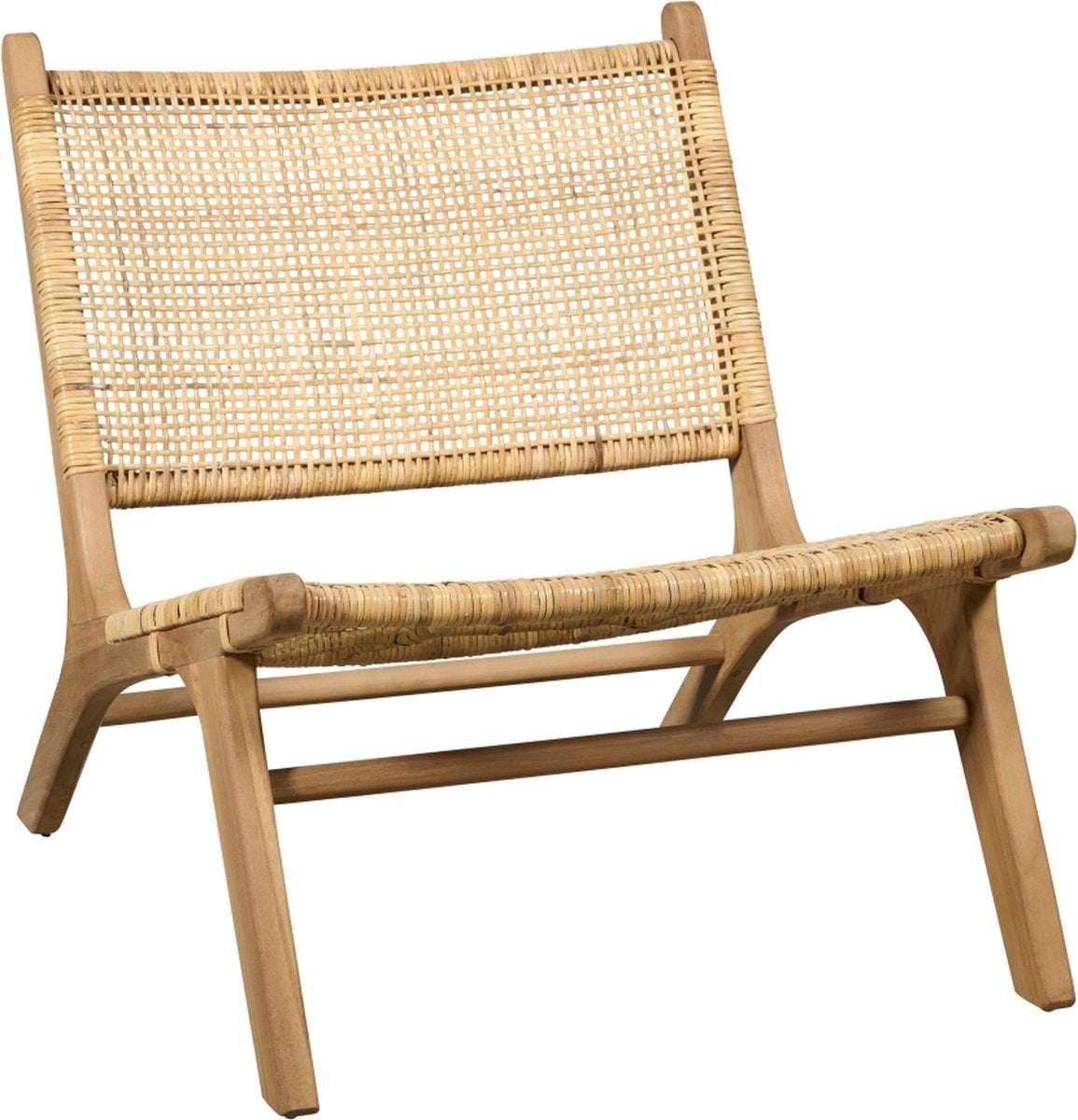 Zo goed als nieuwe fauteuil Benoa van Woonexpress, Ophalen, Bohemian, Scandinavisch, 75 tot 100 cm, Hout