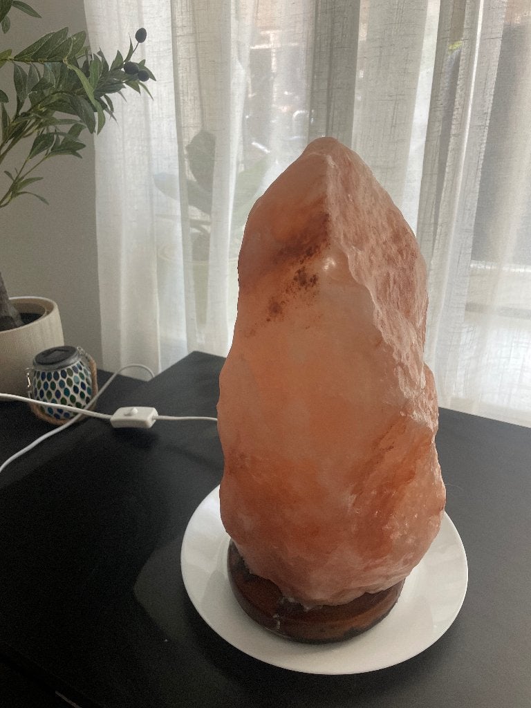 Zoutlamp XXL, Huis en Inrichting, Gebruikt, Oranje, E14 (klein), 40 cm