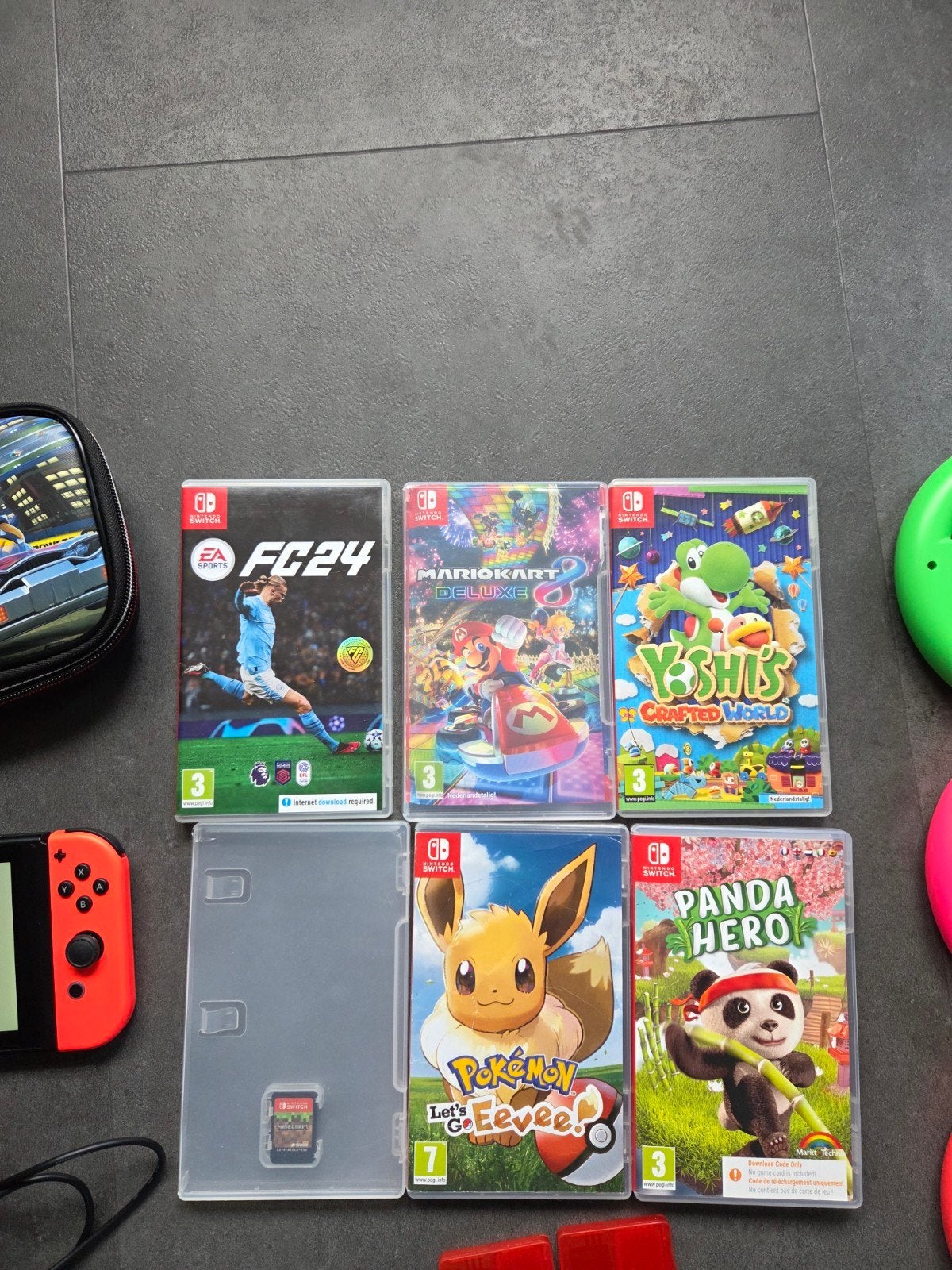Nintendo Switch spelcomputer oa met 6 spellen, Spelcomputers en Games, Ophalen of Verzenden, Gebruikt, Switch Original