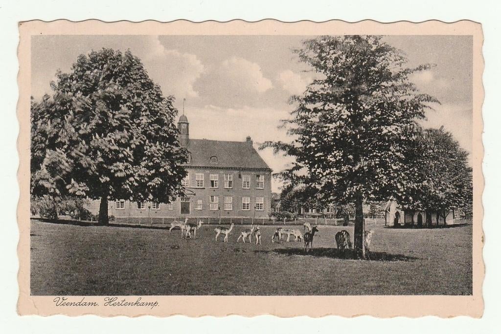 Veendam - Hertenkamp (kaart heeft gelopen in 1939), Verzenden, 1920 tot 1940, Gelopen, Groningen