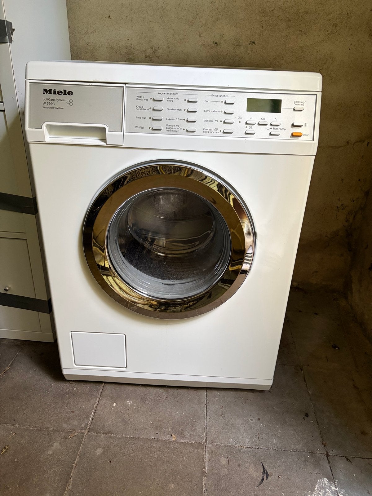 Miele W 5993 SoftCare System Wasmachine, Witgoed en Apparatuur, Wasmachines, Gebruikt, Voorlader, 6 tot 8 kg, 85 tot 90 cm, 1600 toeren of meer
