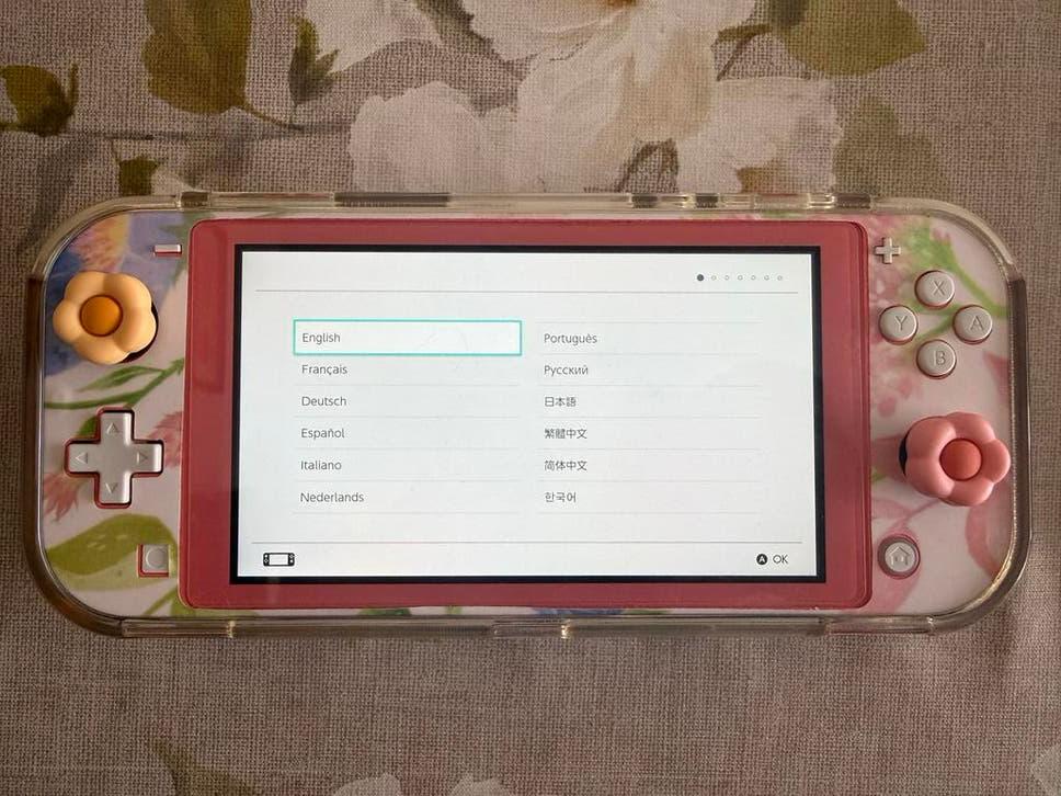 Nintendo Switch Lite Roze met 256gb microSD en Thumb Grips, Ophalen, Roze of Coral, Zo goed als nieuw, Met beschermhoes of tas
