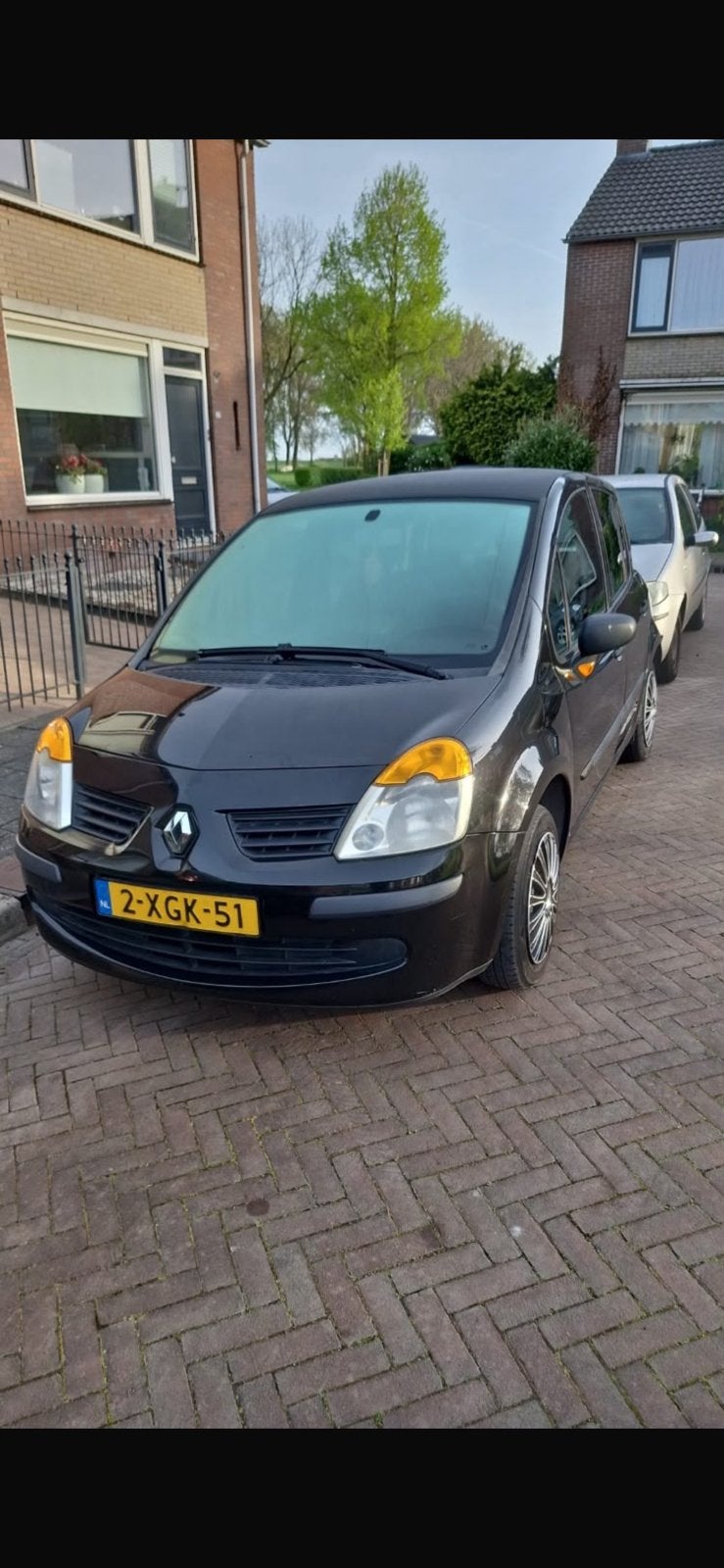 Renault Modus 1.2 16V 2006 Zwart 5-drs Nieuwe APK 26-09-2027, Auto's, Voorwielaandrijving, 74 pk, 4 cilinders, 1055 kg