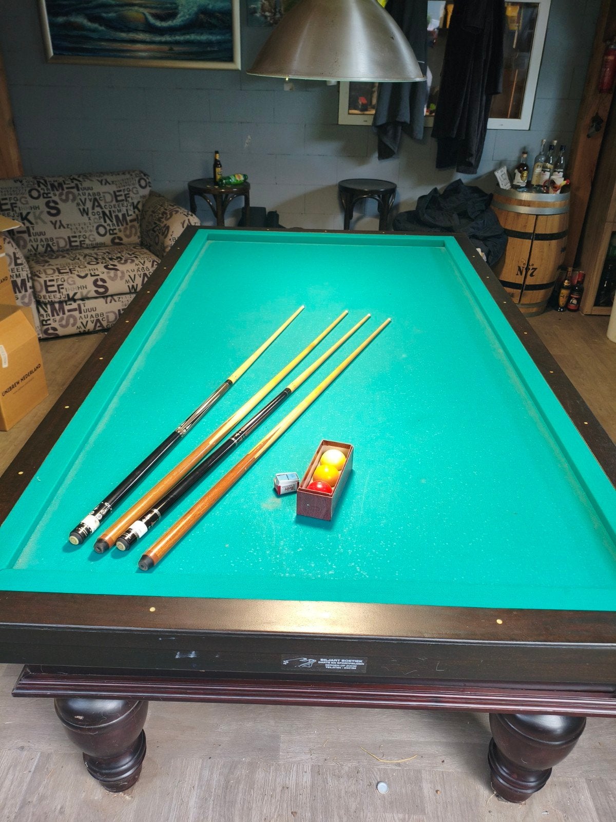 Cafe biljart 230x115, Ophalen, Zo goed als nieuw, Biljarttafel