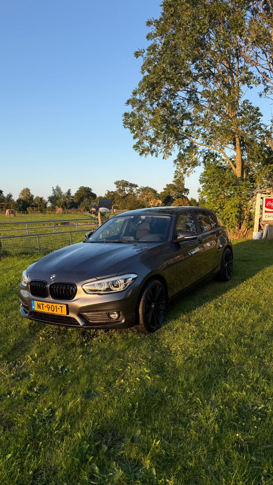 BMW 1-Serie 116d 116pk Aut 2017 Grijs, Origineel Nederlands, Particulier, 3 cilinders, Zilver of Grijs