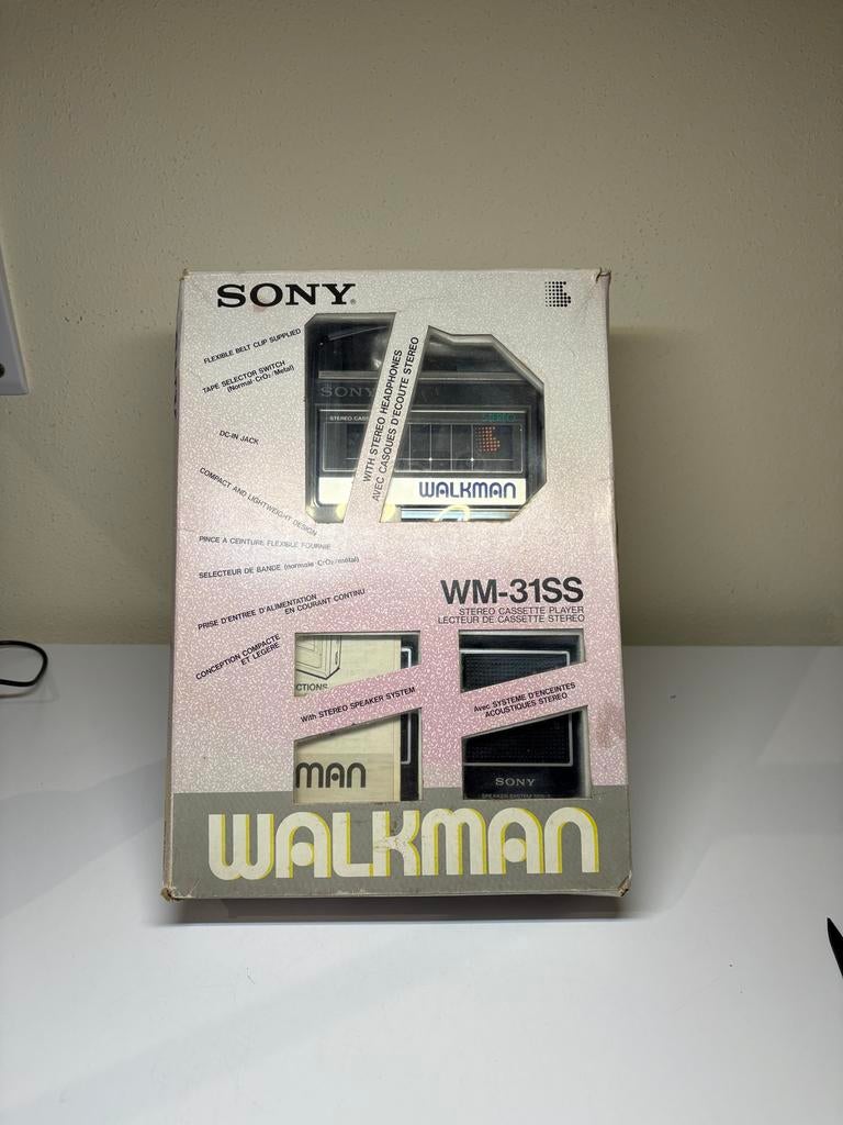 Vintage Sony Walkman WM-31SS met speakers en koptelefoon, Ophalen of Verzenden, Walkman