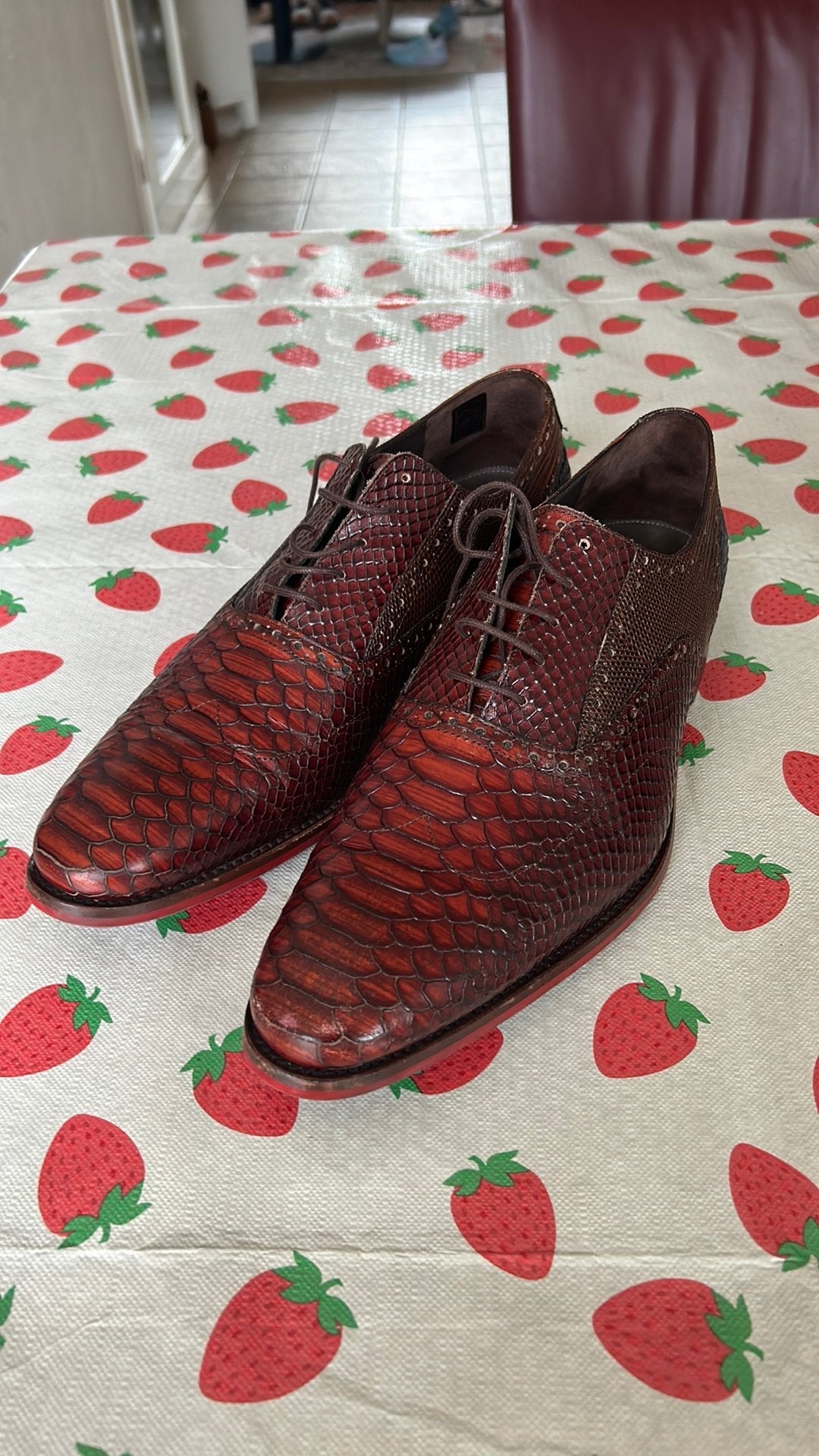 Floris van bommel taupe prt.suede heren schoenen maat 10, Ophalen, Zo goed als nieuw, Bruin