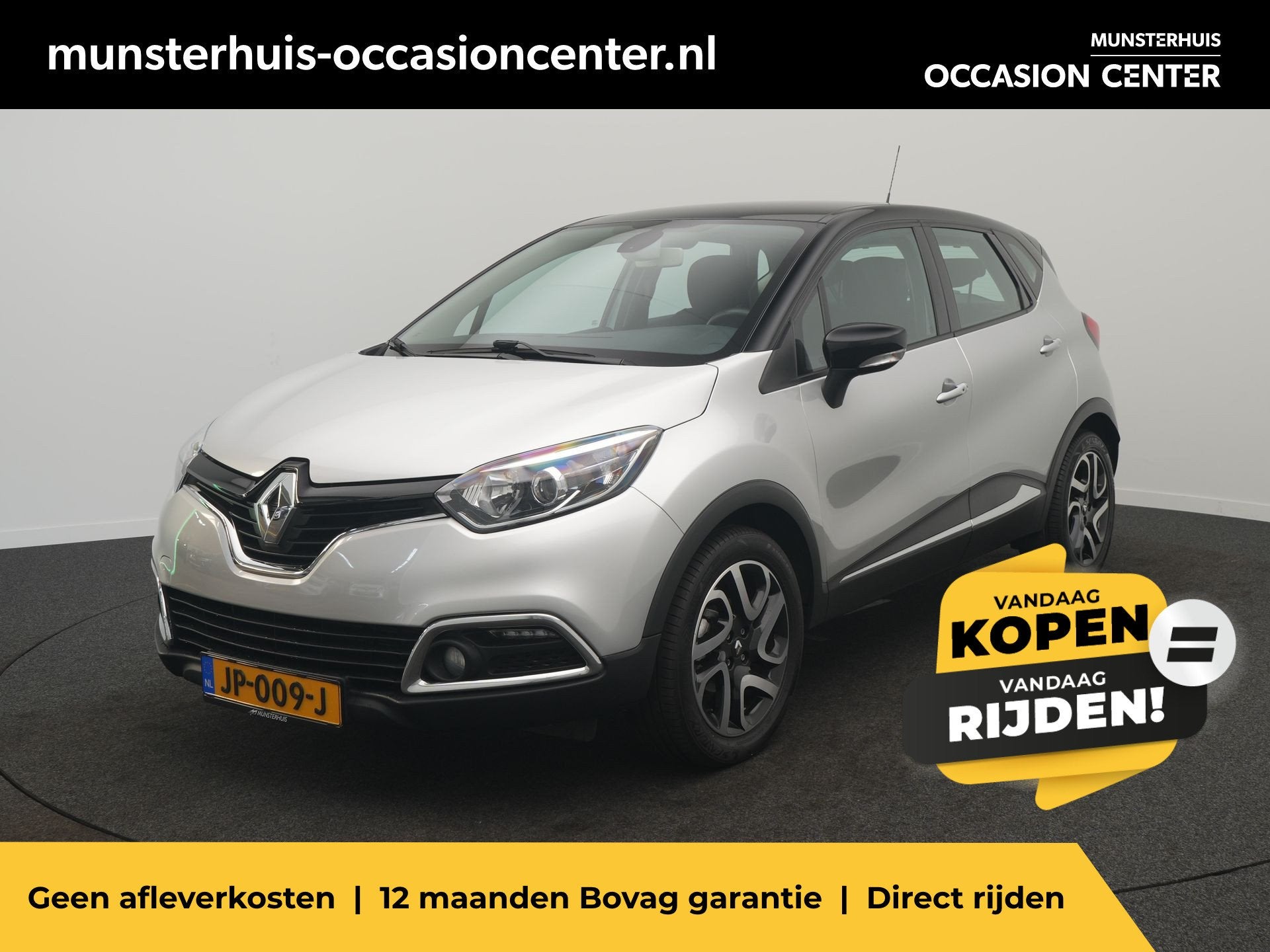 Renault Captur TCe 90 Dynamique - RIJKLAARPRIJS - 17 inch ve, Voorwielaandrijving, Gebruikt, 49 €/maand, Handgeschakeld