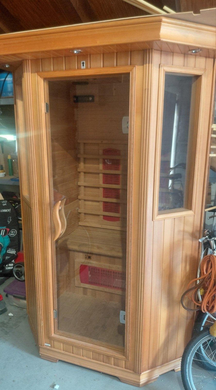 Infrarood sauna 2 persoons, Sport en Fitness, Ophalen of Verzenden, Zo goed als nieuw, Infrarood, Complete sauna