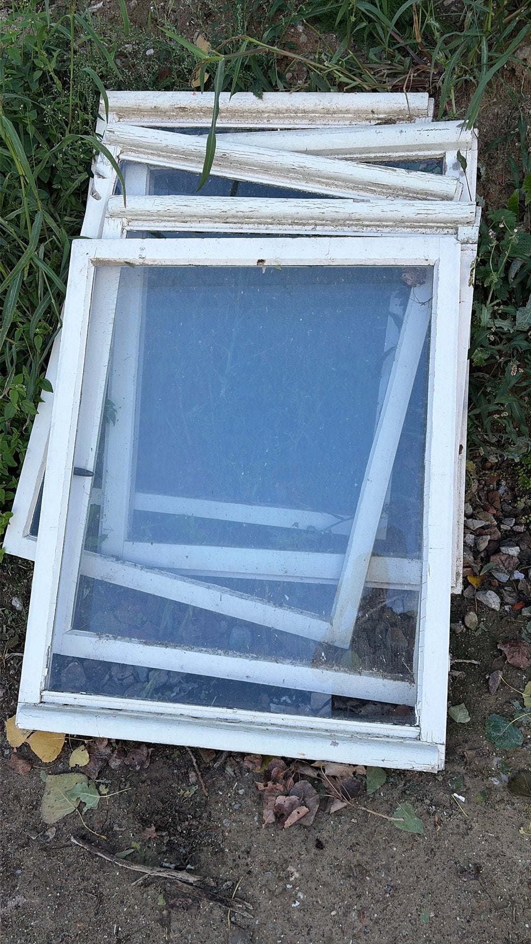 5 ramen met enkel glas., Doe-het-zelf en Verbouw, Glas en Ramen, Ophalen, Gevelraam of Ruit, Gebruikt, 80 tot 120 cm