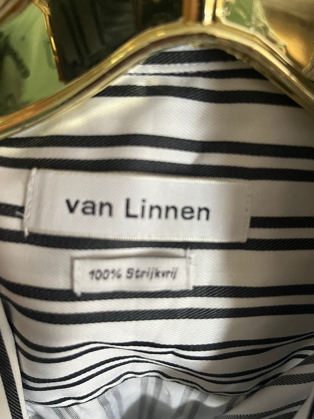 Van Linnen Heren Overhemd - maat XL, Ophalen of Verzenden, Zo goed als nieuw, Wit, Overige halswijdtes
