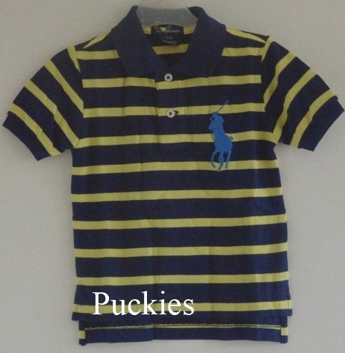 Maat 98 Ralph Lauren Big Pony polo navy/geel NIEUW (10213) a, Kinderen en Baby's, Kinderkleding | Maat 98, Nieuw, Ophalen of Verzenden