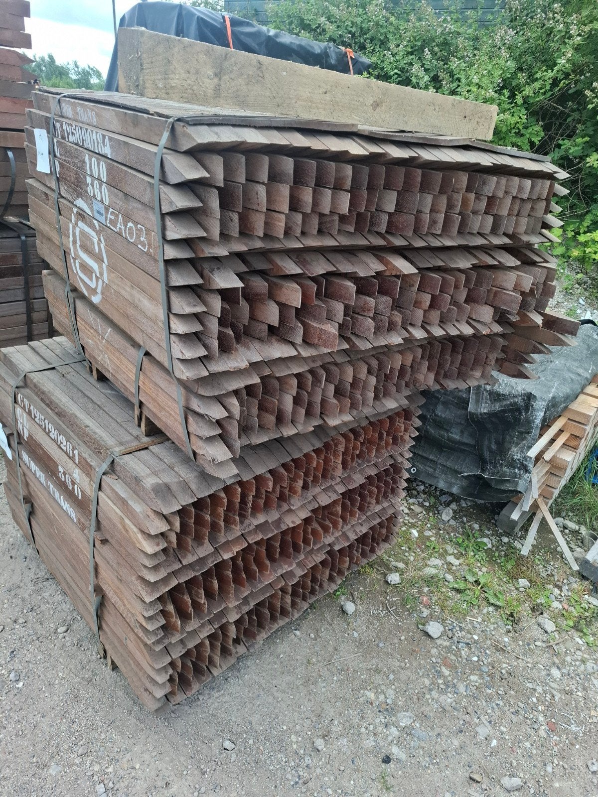 Hardhout piket palen 4x4x100 cm bezorgen mogelij, Tuin en Terras, Palen, Balken en Planken, Ophalen, Nieuw, Hardhout, 250 cm of meer