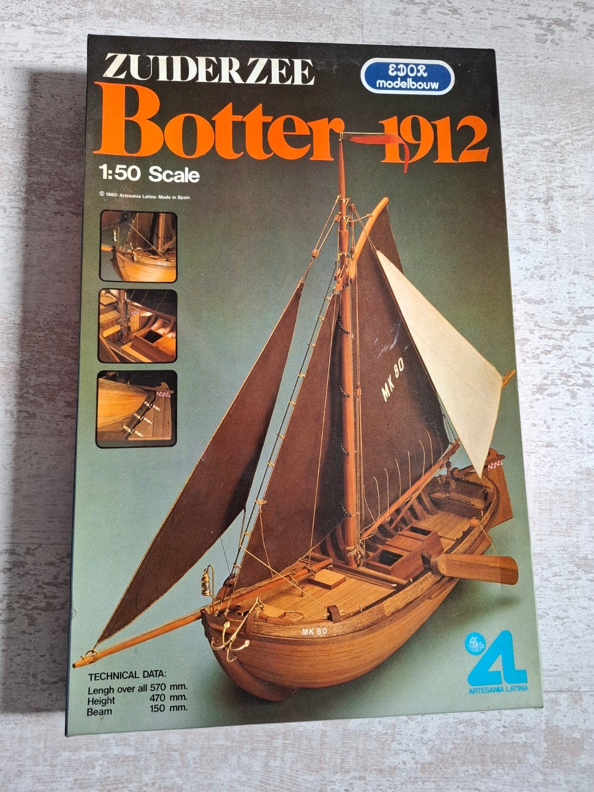 modelschip Zuiderzee Botter 1912 EDOR, Hobby en Vrije tijd, Ophalen of Verzenden, Nieuw, 1:32 tot 1:50, Overige merken