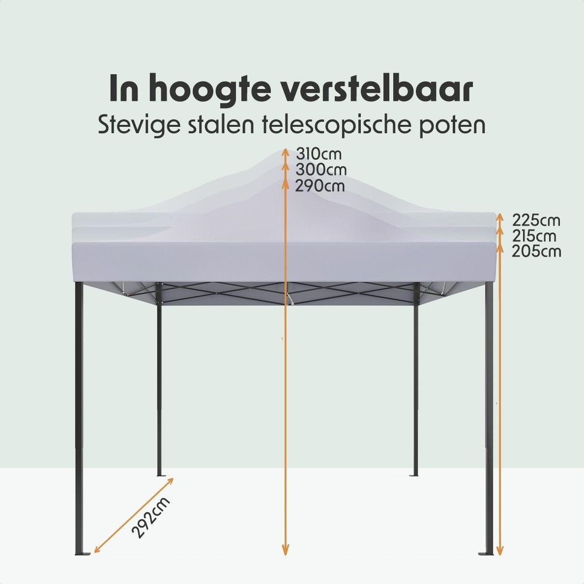 Invouwbare Partytent/Paviljoen 3x3, Tuin en Terras, Partytenten, Ophalen, Nieuw, Minder dan 5 meter, Paviljoen