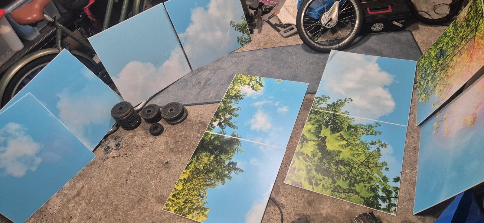 Systeem Plafond Wolken/Natuur Tegels 60x60 voor LED Panelen, Ophalen of Verzenden, Zo goed als nieuw