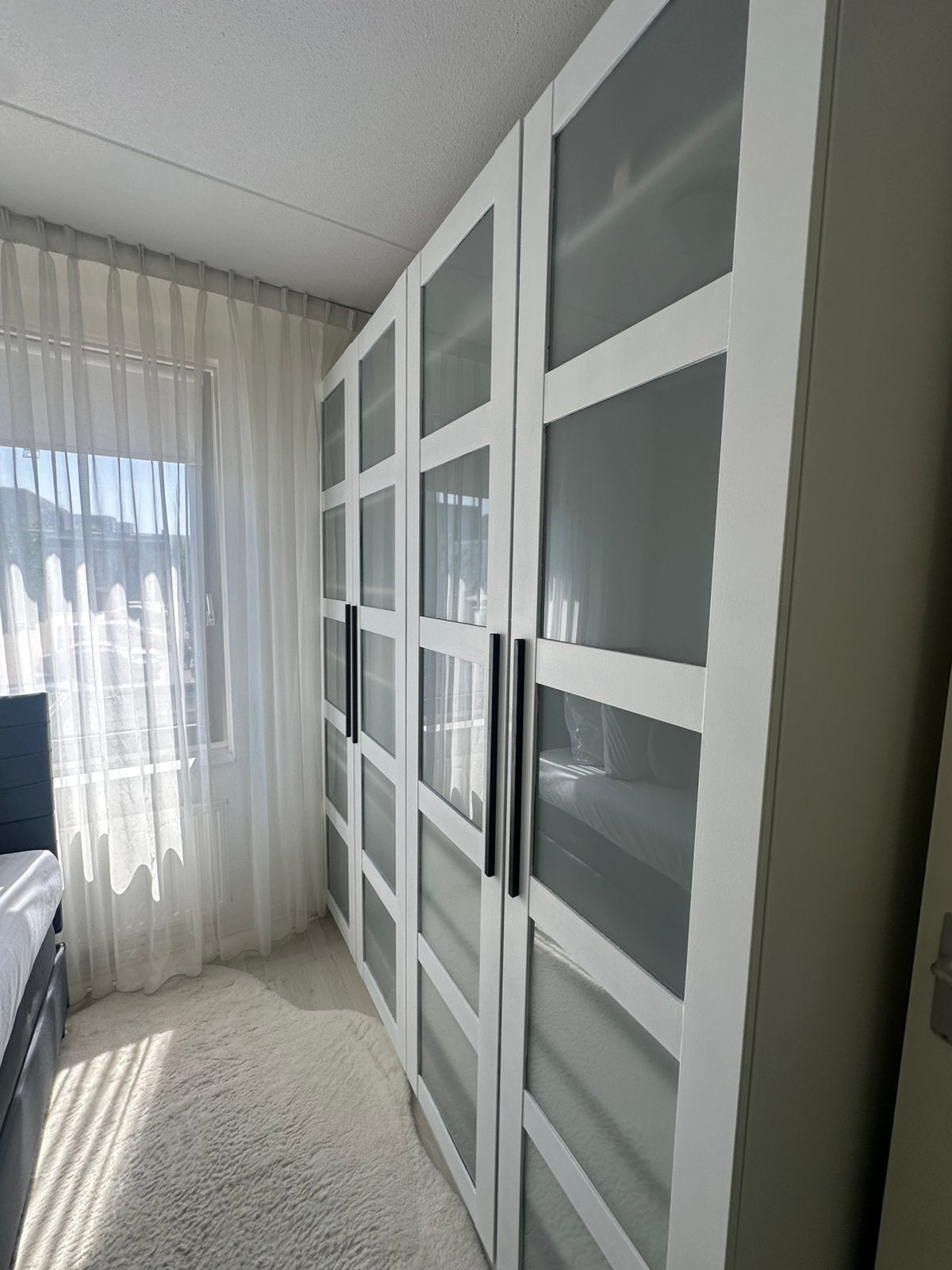 Ikea pax kast deuren 229cm, Ophalen of Verzenden, Zo goed als nieuw, Glas