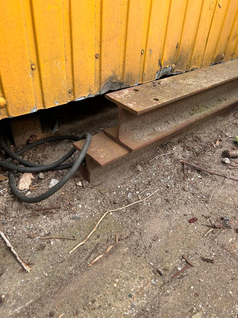 2x H Balk staal 10x10, 5 meter lang, Ophalen, Gebruikt, IJzer