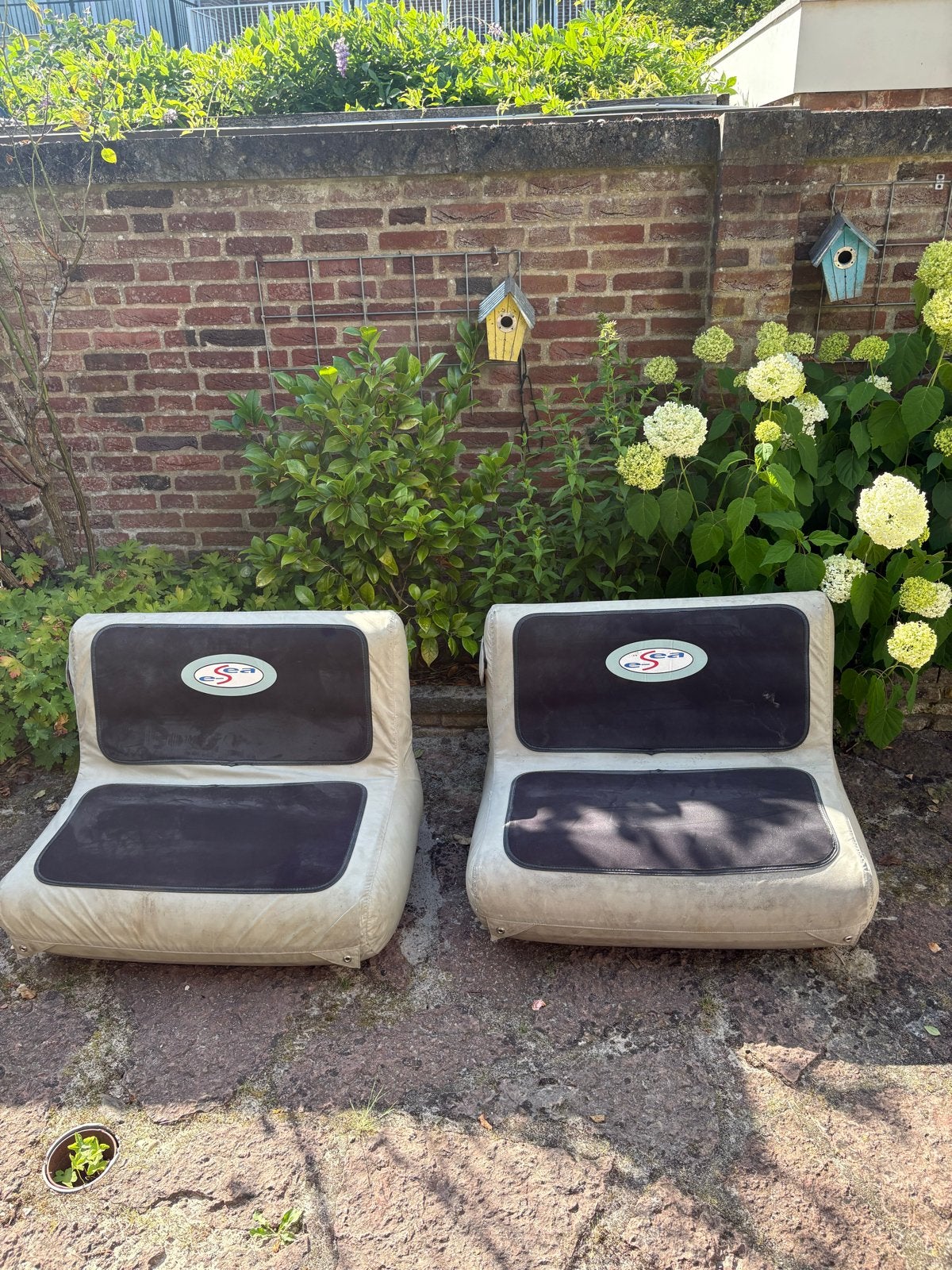 2x eSea opblaasbare stoelen voor boot of tuin, Watersport en Boten, Ophalen, Gebruikt