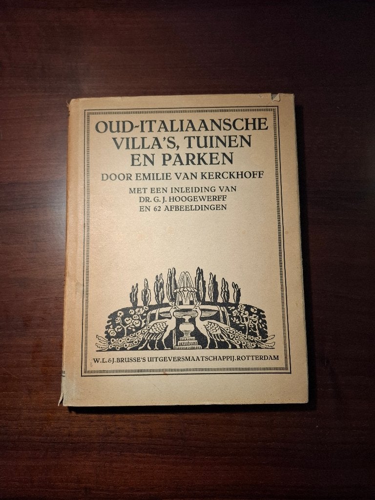 Oud kunstboek over oud Italiaansche villa's, Ophalen of Verzenden, Emilie van Kerckhoff