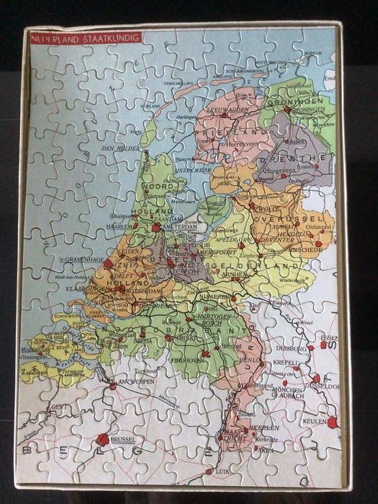 Vintage legpuzzel Nedeland 130 stukjes GRATIS, Ophalen of Verzenden, Meer dan 50 stukjes, Gebruikt, 6 jaar of ouder